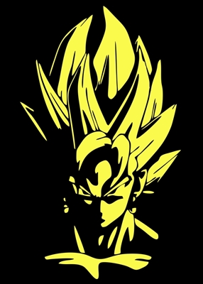 Goku Yellow Silhouette
