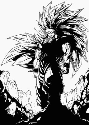 Arte manga di Goku Dragon Ball