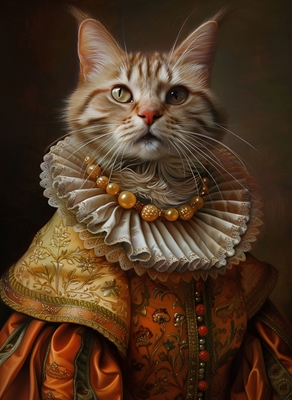 bobtail cat Renaissance style