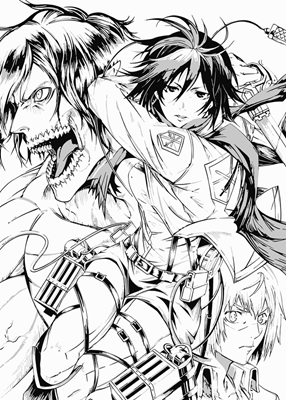 Angriff auf Titanen-Manga-Kunst