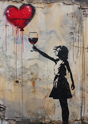 Banksy Liefhebber van rode wijn