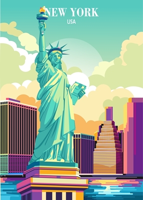 Plakat podróżniczy Nowy Jork, USA