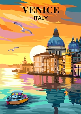 Cestovní plakát Benátky Itálie