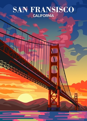 Plakat podróżniczy San Fransisco 