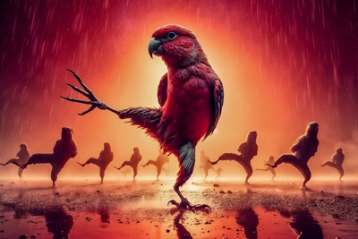 tańcząca papuga