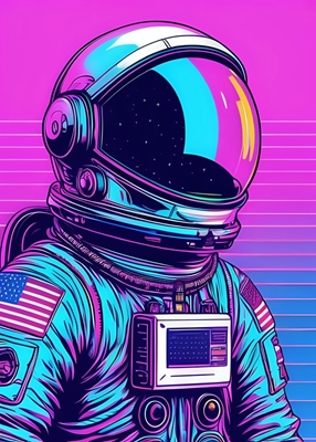 Fialový astronaut