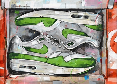 Airmax1 em caixa de sapatos verde
