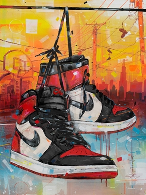 Nike Jordan1 Bred tåkunst