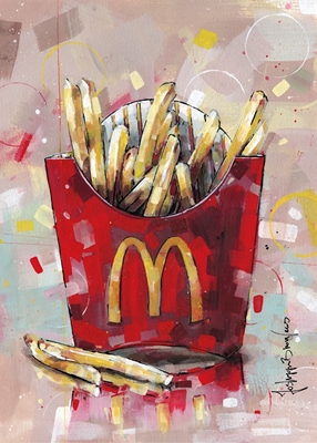 Ikonisk eske med pommes frites artprint