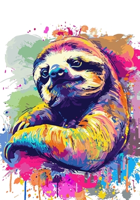 Sloth graffiti