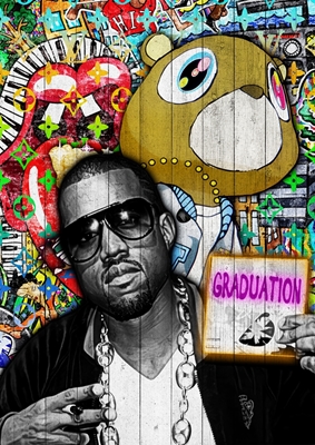Pop Art Kanye West Abschlussfeier