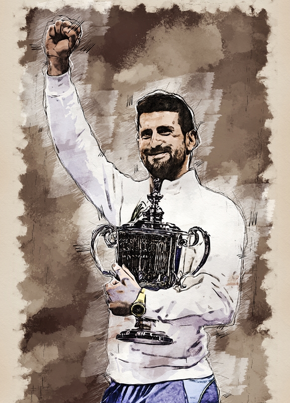 Novak Djokovic pósters y Art Prints de Ben Snake - Printler