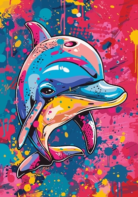 Dolphin Street Art Pop Art