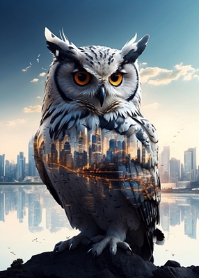 Hibou de l’ombre de la ville