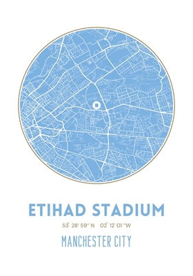 MAP OF ETIHAD STADIUM