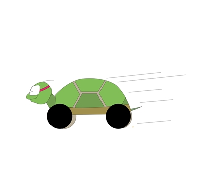 Schildkröte in Bewegung 