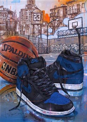 Basketbalový míč Jordan 1 Královsky modrý
