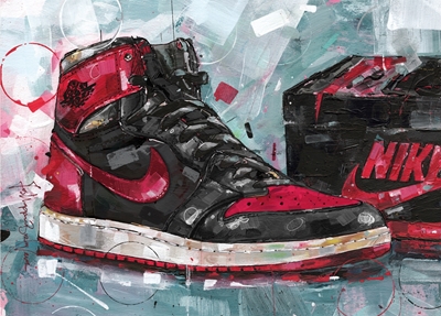 Air Jordan 1 banned bred art