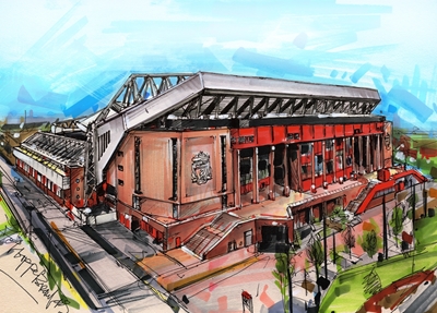 Estádio de futebol Liverpool