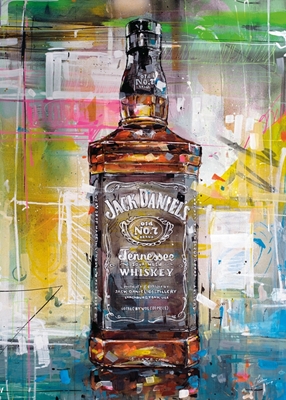 Jack Whiskey bottle painting