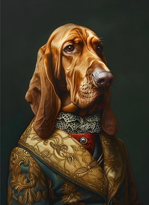 The bloodhound dog Renaissance