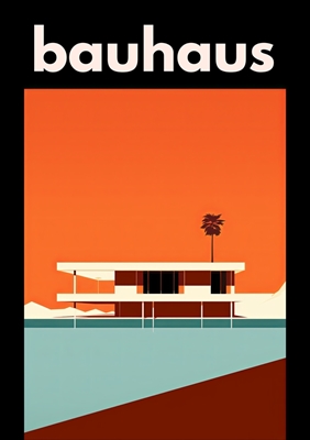 Cartaz Bauhaus Poster Vermelho 