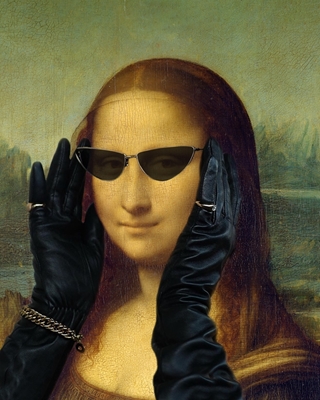 Mona med glasögon