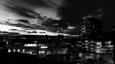 Wschód słońca w mieście Örnsköldsvik