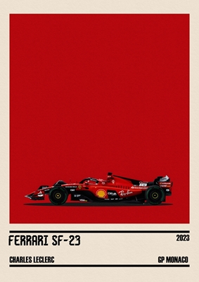 Ferrari SF-23  F1 Car Poster