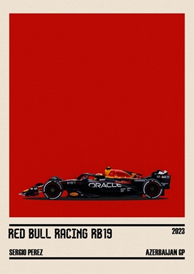 Plakat samochodowy Sergio Perez