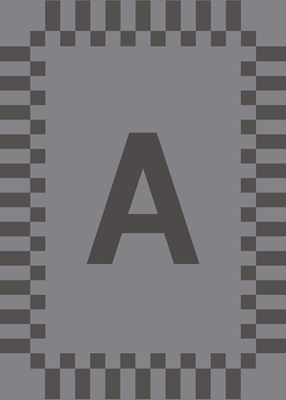 Letter A in blue colors