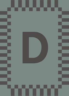Letter D in green colors