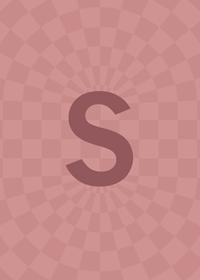 Letter S in pink colors