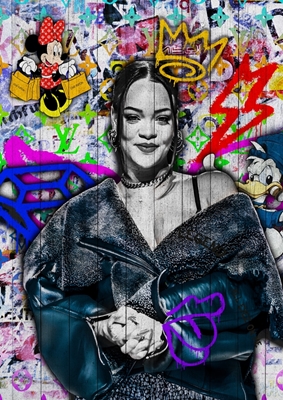 Pop art Rihanna Lienzo