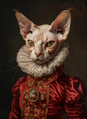 sphynx cat Renaissance style