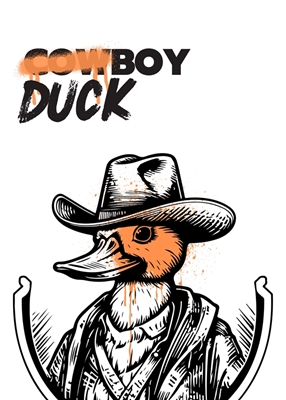 Funny Cowboy Duck