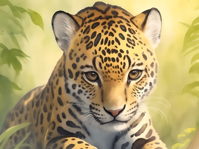 Il ritratto di un giaguaro
