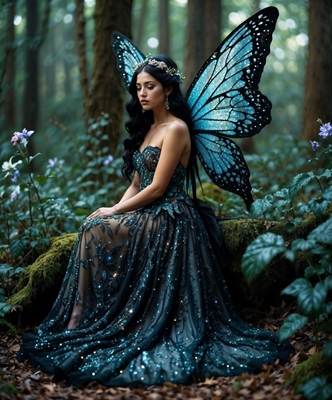 Dark Fairy in the woods