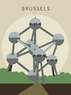 Brusselse stadsaffiche Atomium 