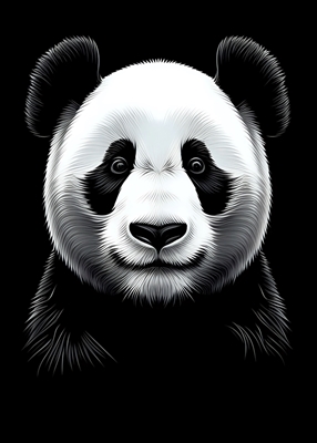 Panda monokrom