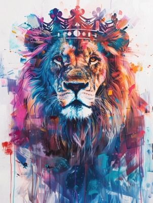Lion royal rugissant