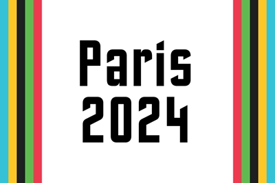 Baner z logo igrzysk olimpijskich