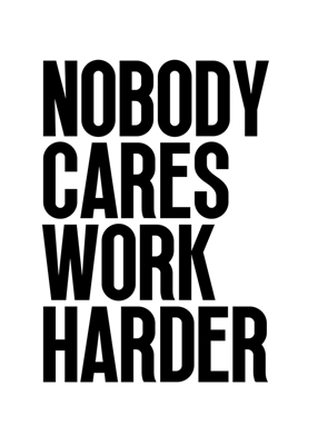 Ingen bryr seg, jobber hardere