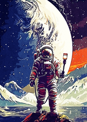 Vesmírný astronaut Vintage 