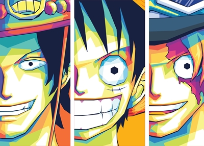 Luffy, Ás, Sabo em One Piece