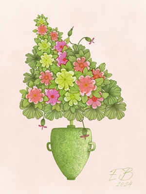 Flores da primavera no vaso 