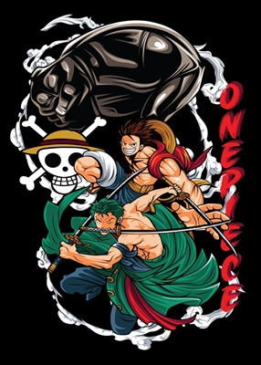 Luffy e Zoro em One Piece