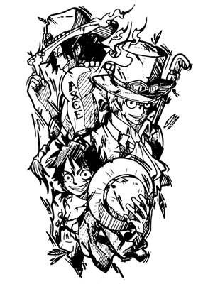 Sabo Luffy og es - One Piece