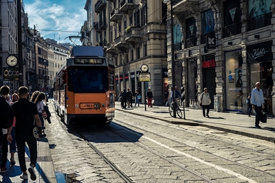 As ruas de Milão