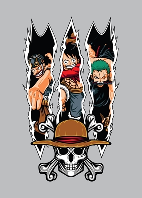 Luffy Zoro and Usop in OP